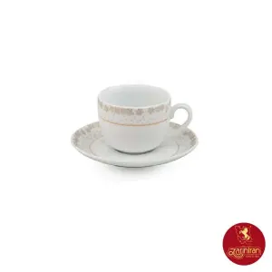 سرویس چای خوری با کیفیت برایدال طلایی چینی زرین 12 پارچه