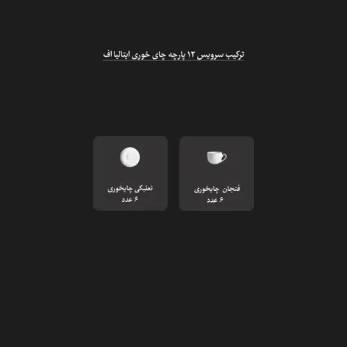 قیمت سرویس چایخوری 12 پارچه ایتالیا اف