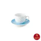 چینی زرین 12 پارچه چای خوری ایتالیا اف اسپاتی آبی