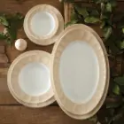 پلوخوری خرید چینی زرین 6 نفره غذاخوری نئوکلاسیک پاستل کرم