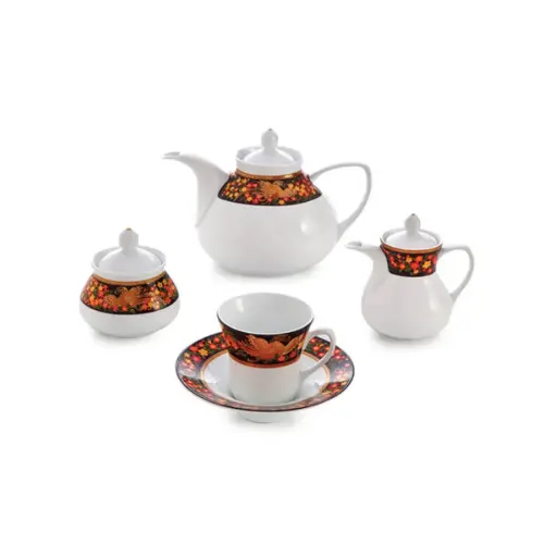 چای خوری سرویس چینی 18 پارچه شهرزاد چینی زرین سیمرغ
