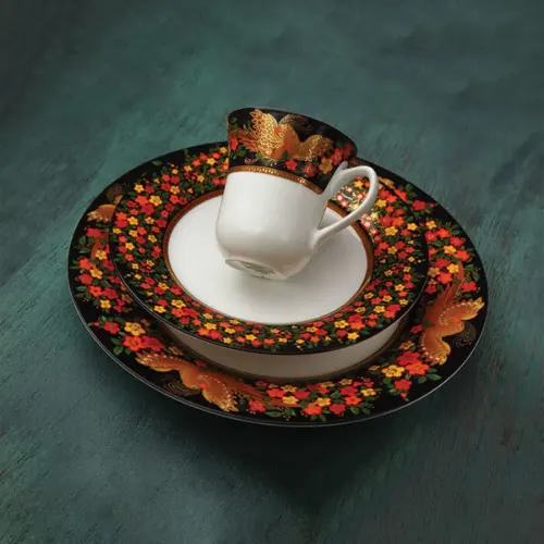 خرید سرویس چینی 108 پارچه کامل غذاخوری شهرزاد چینی زرین سیمرغ