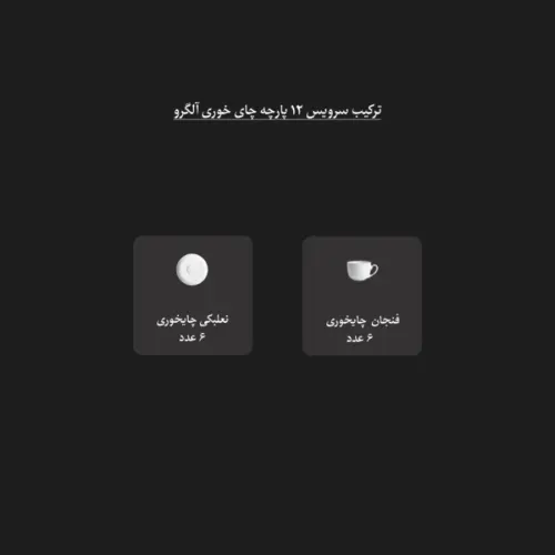 ترکیب سرویس چای‌خوری ۱۲ پارچه چینی زرین طرح ماربل