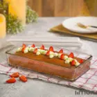 ظرف شیشه ای مستطیل دربدار لیمون 1.4 لیتر کد 2050