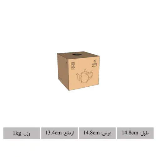 چینی-زرین-قوری-چهارترک-طرح-زرین