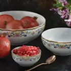 چینی زرین سرویس 13 پارچه پیاله ایتالیا اف چینی زرین طرح گلستان