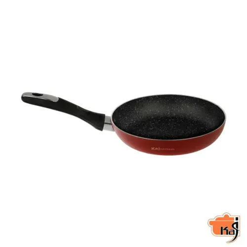 تابه-گرانیتی-تک-دسته-طرح--ایتالیا-کاج-تفلون-22-زرشکی