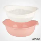 ست آبکش و لگن بیضی لیمون سایز 1