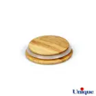 بانکه حبوبات شیشه ای درب چوبی یونیک