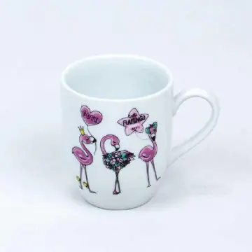 ماگ چینی دسته دار طرح فلامینگو