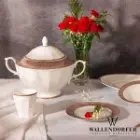 مشخصات سرویس چینی والندورفر Wallendorfer نئوکلاسیک سورن طلایی 12 نفره