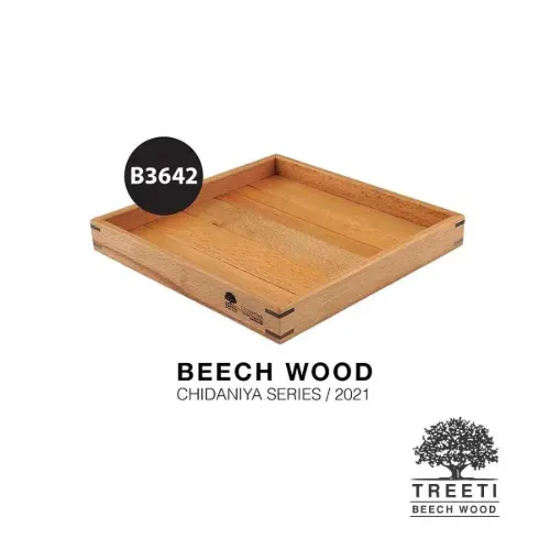 سینی چوبی طرح ژاپنی تریتی دسته دار سایز بزرگ B3642