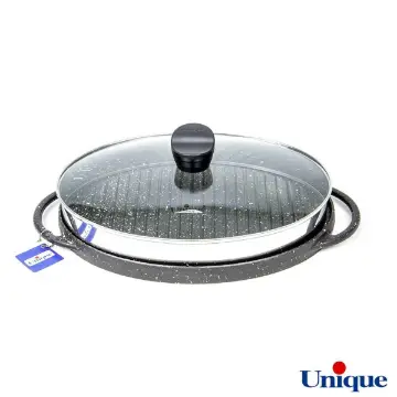 تابه گریل چدنی یونیک بیضی درب دار UN-6011