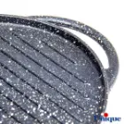 تابه گریل چدنی یونیک بیضی 34 سانتیمتری (سینی چوبی) UN-6019