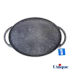 تابه گریل چدنی یونیک بیضی 34 سانتیمتری (سینی چوبی) UN-6019