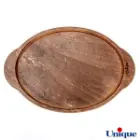 تابه گریل چدنی یونیک بیضی 34 سانتیمتری (سینی چوبی) UN-6019