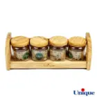 ست ادویه 4 عددی پایه دار یونیک UN-6133