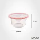 ظرف شیشه ای گرد دربدار 1.2 لیتری