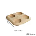 ست ظروف ادویه چوبی مربع چهار خانه نارون R2711