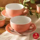 فنجان-ونعلبکی-کاپوچینو،-لاته-ماربل