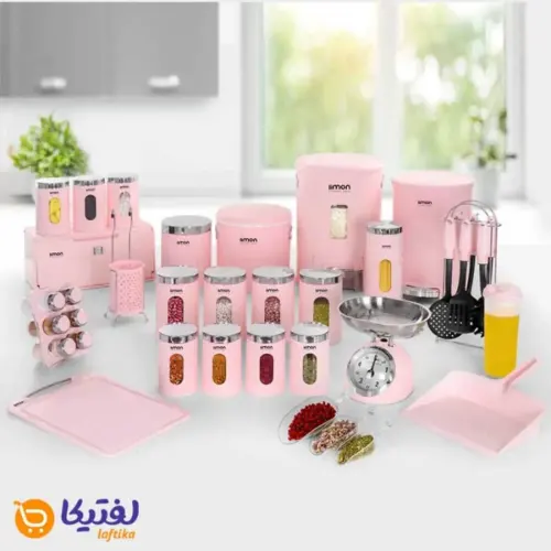 سرویس-آشپزخانه-لیمون-37-پارچه-صورتی
