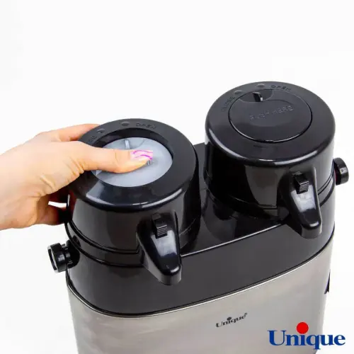 فلاسک دوقلو 1 لیتر استیل شیشه دار یونیک UN-9040
