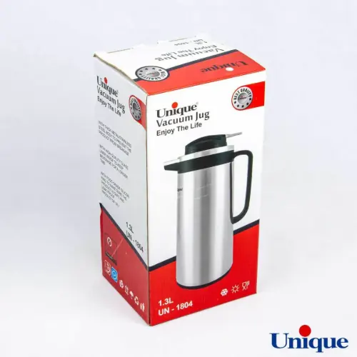 فلاسک 1.3 لیتر استیل شیشه دار یونیک UN-1804