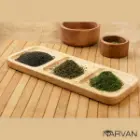 تخته سرو چوبی مستطیل سه خانه نارون R2914