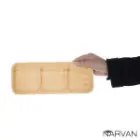 تخته سرو چوبی مستطیل سه خانه نارون R2914