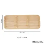 تخته سرو چوبی مستطیل سه خانه نارون R2914