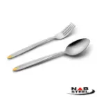 مشخصه های سرویس قاشق چنگال 124 پارچه ناب استیل پالرمو جعبه چوبی دورطلایی