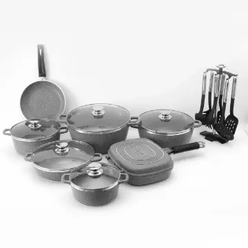 نمایش جزئیات برای سرویس قابلمه گرانیتی 20 پارچه فورته Forte مدل آدرینا (خاکستری) سرویس قابلمه گرانیتی 20 پارچه فورته مدل ادرینا (خاکستری)