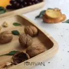 بشقاب گود چوبی مربع نارون بزرگ R2411