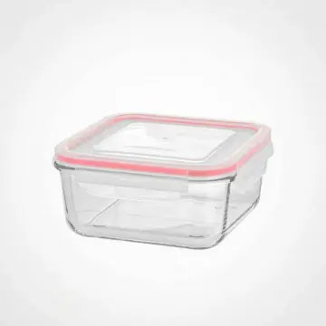 ظرف-شیشه-ای-مربع-دربدار-950--میلی-لیتری-لیمون