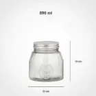 سایز-بانکه-شیشه-ای-890-میلی-لیتر-درب-فلزی-لیمون