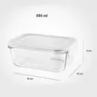 ظرف-شیشه-ای-مستطیل-850-میلی-لیتر-لیمون-ابعاد