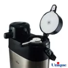 فلاسک دو قلو 1.3+1.3 لیتر استیل شیشه دار UN-9031