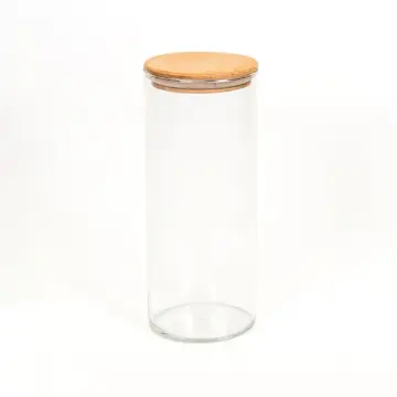 بانکه-ادویه-شیشه-ای-با-درب-چوبی-تریتی-قطر-10-ارتفاع-25-مدل-G-5013