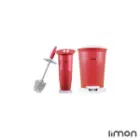 سطل و فرچه دستشویی ساده لیمون