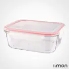 ظرف شیشه ای مستطیل 17 لیتر لیمون