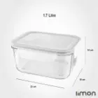 ظرف شیشه ای مستطیل 17 لیتر لیمون
