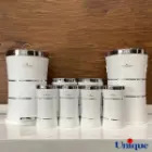 سرویس 8 پارچه یونیک سفید درب کروم UN-4592