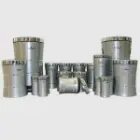 سرویس 18 پارچه کمر باریک خطی نقره ای استیل یونیک UN-4591