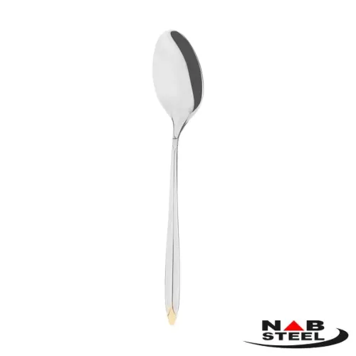 طراحی سرویس 124 پارچه ناب استیل مدل پالرمو (دور طلایی)