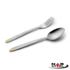 قاشق و چنگال سرویس 116 پارچه ناب استیل مدل پالرمو با جعبه کادویی (طلایی)