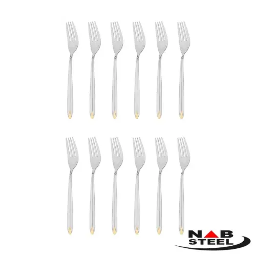 ویژگی‌های سرویس قاشق چنگال 86 پارچه ناب استیل پالرمو دورطلایی