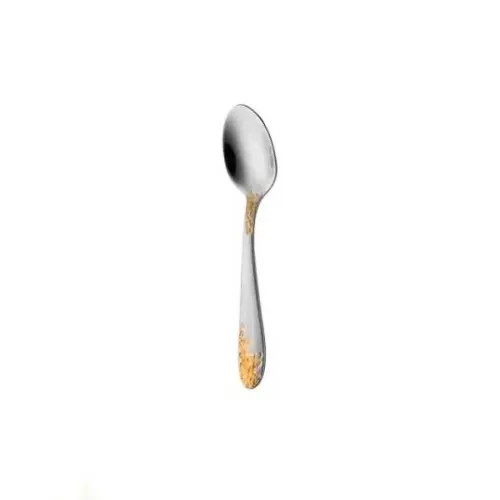 قاشق-چای-خوری-ناب-استیل-مدل-امپریال-دور-طلایی