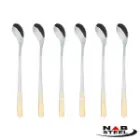 سرویس 128 پارچه ناب استیل مدل فلورانس با جعبه کادویی (دور طلایی)