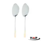 سرویس 128 پارچه ناب استیل مدل فلورانس با جعبه کادویی (دور طلایی)