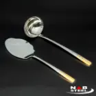 ناب استیل سرویس قاشق چنگال فلورانس دورطلایی